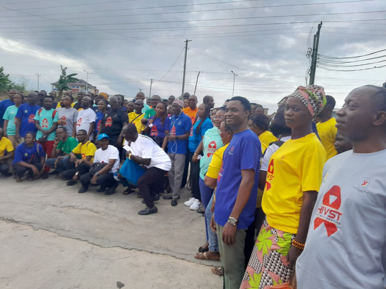 Community members gathered during an outdoor engagement