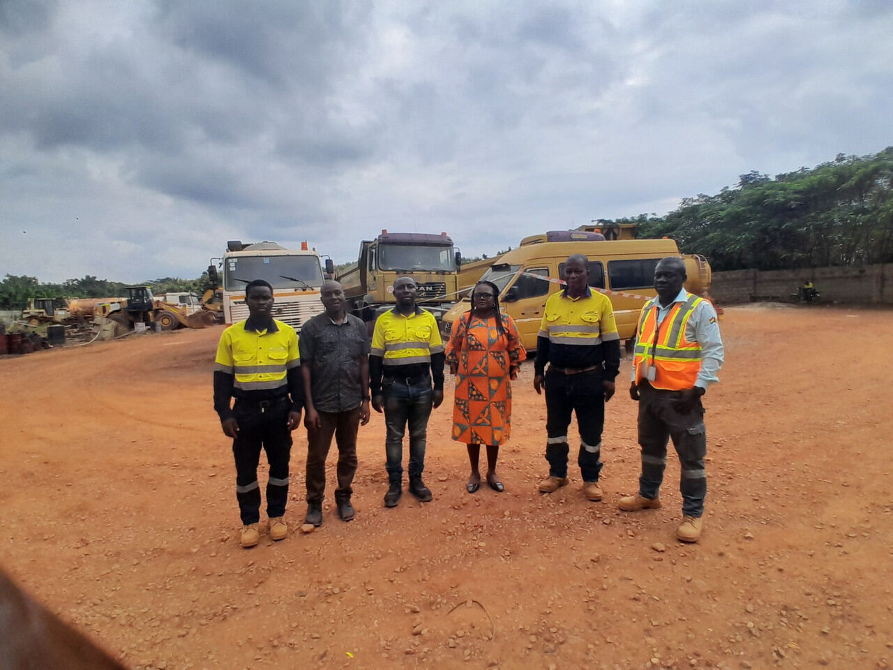 Team members on site during a field activity